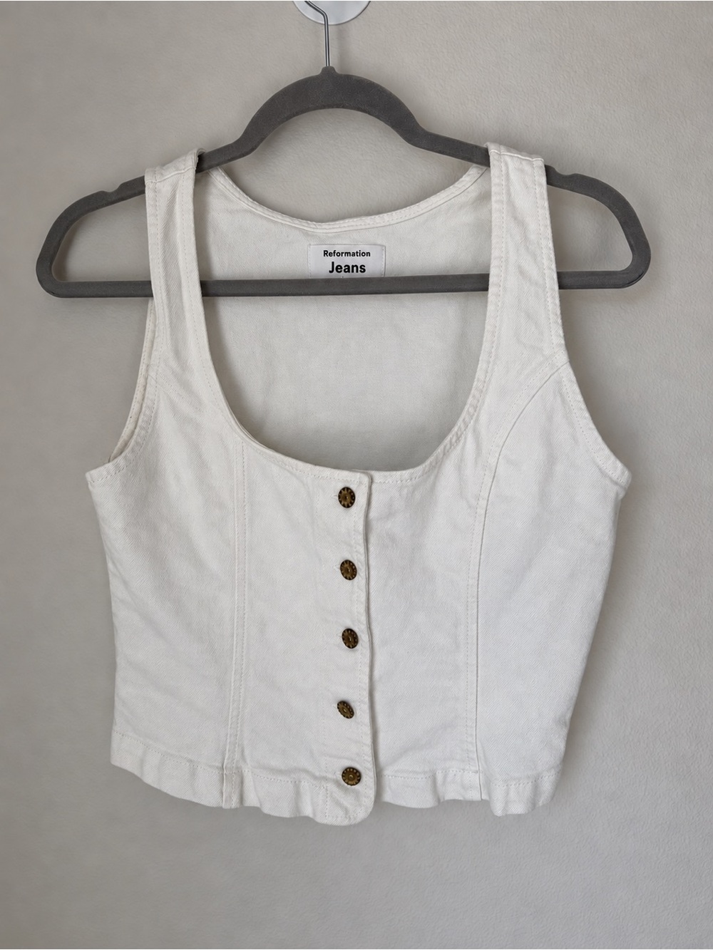 Reformation Tai denim top